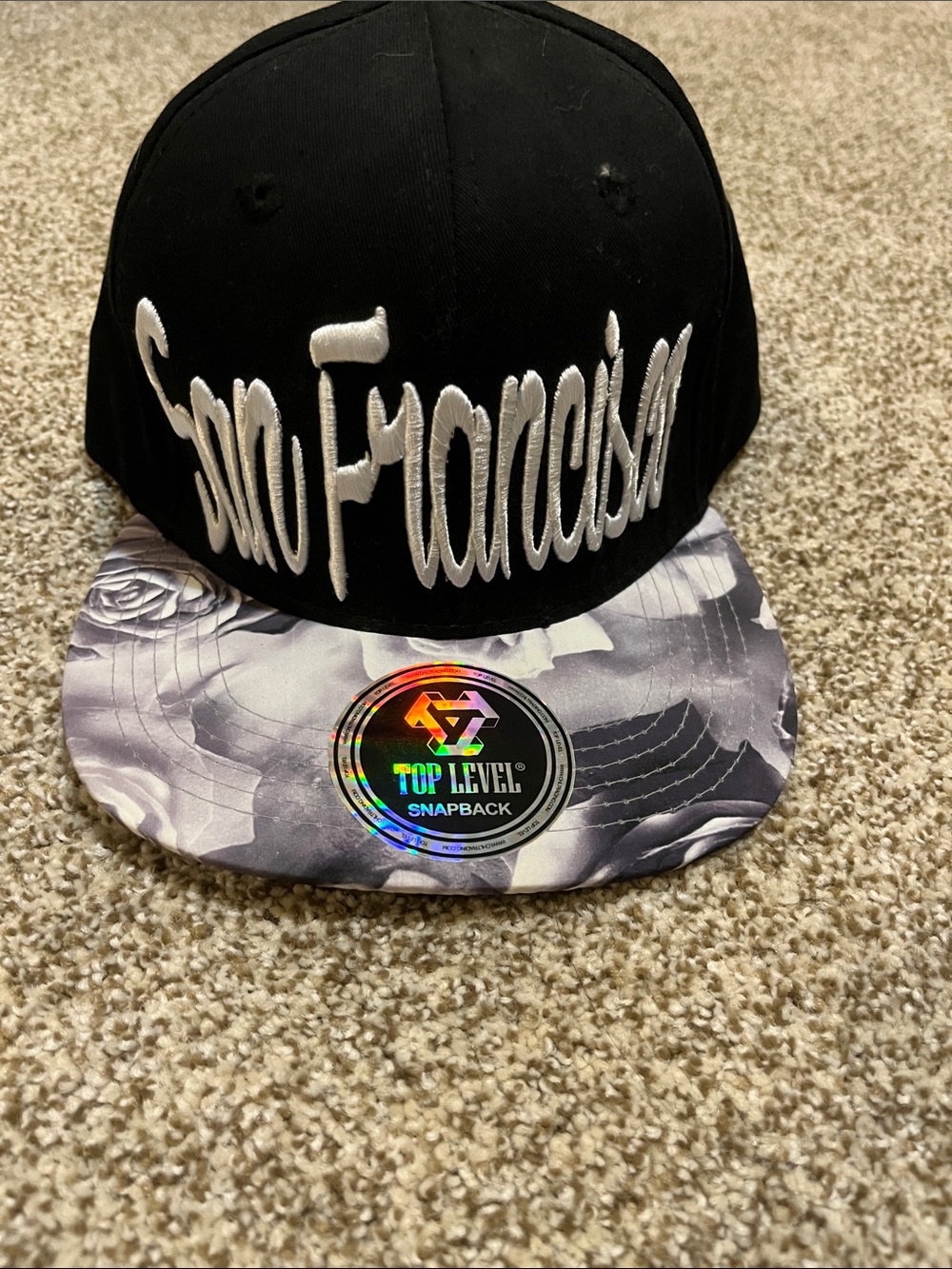 San Francisco Black & Gray Snapback Hat